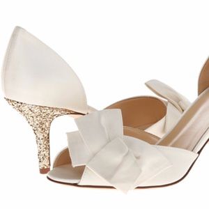 Kate Spade Ivory and Gold Sala Heels